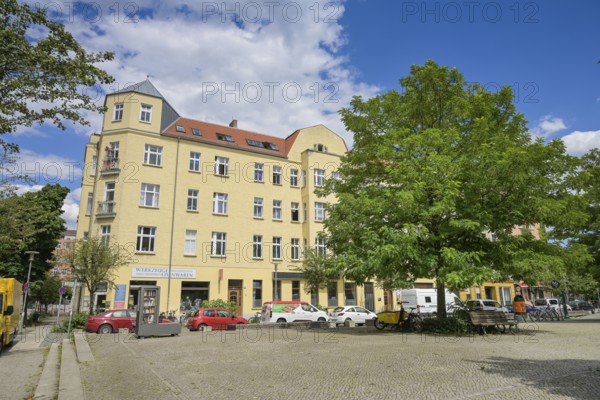 Residential buildings, Tuchollaplatz, Kaskelkiez, Victoriastadt, Lichtenberg, Berlin, Germany, Europe