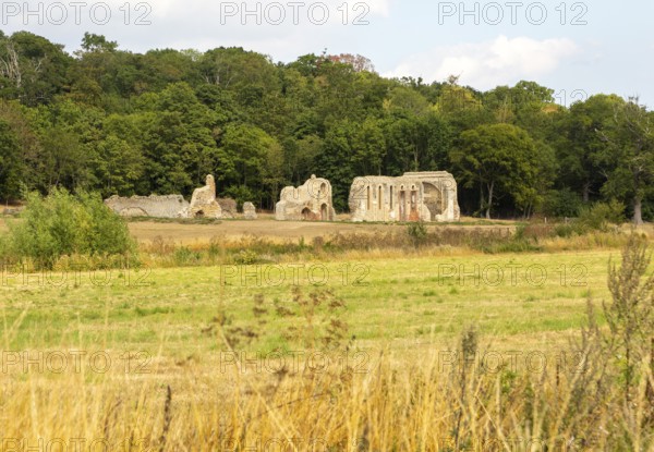 Ruins of Sibton abbey, early Cistercian abbey building, Suffolk, England, UK founded c 1150