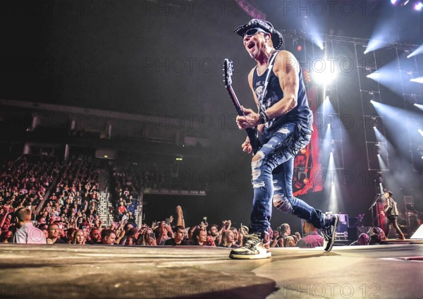 Rudolf Schenker from the Scorpions live at a concert of the Rock Believer -World Tour in the Mercedes Benz Arena Berlin