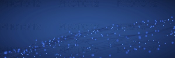 An abstract mesh with glowing spots background. 3D illustration