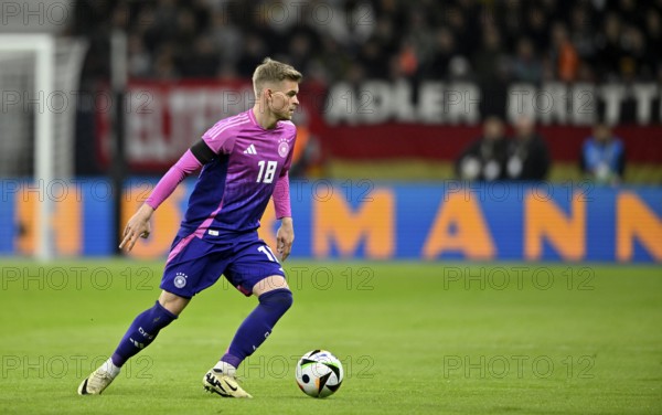 Maximilian Mittelstädt GER action on the ball, international match Germany GER vs Netherlands NED, Deutsche Bank Park, stadium, Frankfurt am Main, Hesse, Germany, Europe