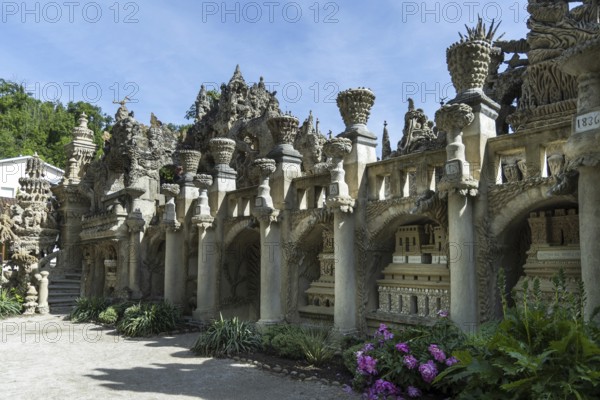 Hauterives. Postman Ferdinad Cheval's Ideal Palace, naive art, Drôme, Auvergne-Rhone-Alpes, France, Europe