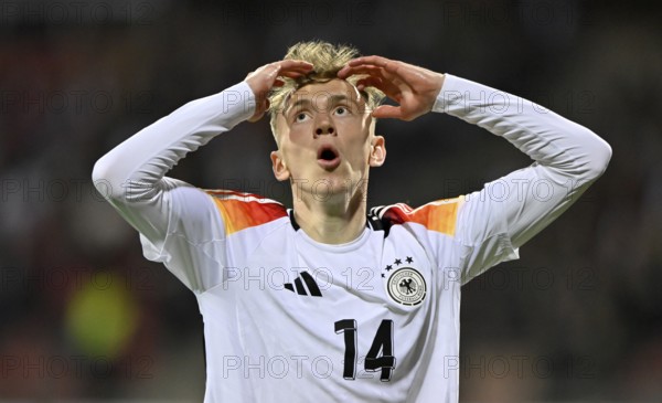 Maximilian Beier GER (14) disappointed, Max Morlock Stadium, Nuremberg, Bavaria, Germany, Europe