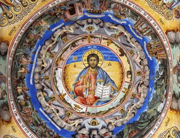 Rila Monastery frescoes, Bulgaria, Europe