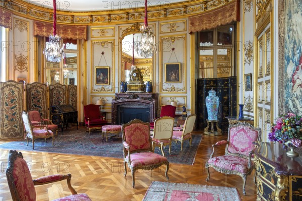 Marshalls' room at Château de Bel?il, Baroque castle in Beloeil and residence of the princes of Ligne, province of Hainaut, Wallonia, Belgium, Europe