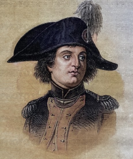 Antoine Joseph Santerre (born 16 March 1752 in Paris, died 6 February 1809) was a brewer who rose to become commander of the National Guard during the French Revolution, Historical, digitally restored reproduction from a 19th century original, Record date not stated