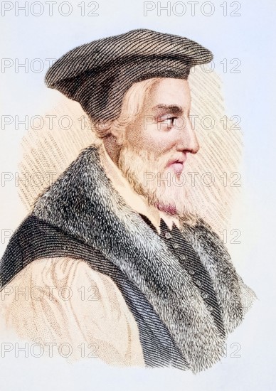 Bishop Hugh Latimer, 1485-1555, English preacher and martyr, Illustration from Old England's Worthies, published around 1880, Historical, digitally restored reproduction from a 19th century original, Record date not stated