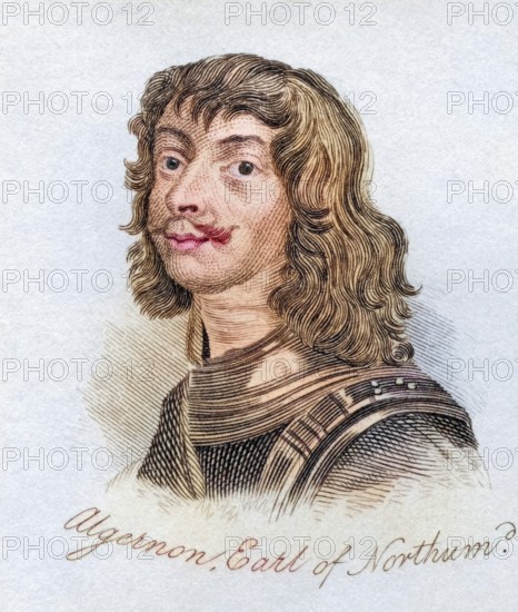 Algernon Percy, 10th Earl of Northumberland, also called Baron Percy 1602, 1668. English military leader. From the book Crabbs Historical Dictionary published 1825, Historical, digitally restored reproduction from a 19th century original, Record date not stated