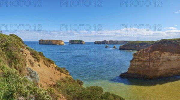 Landscape of the Bay of Islands (Warrnambool) next to the Great Ocean Road in spring, Victoria, Australia, Oceania