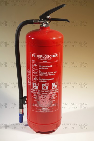 6kg portable fire extinguisher, powder extinguisher for household and commercial use with manometer