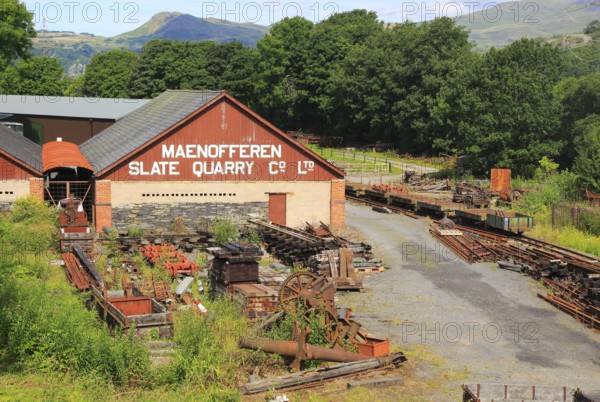 Maenofferen slate quarry company, Minffordd Yard, Gwynedd, north west Wales, UK