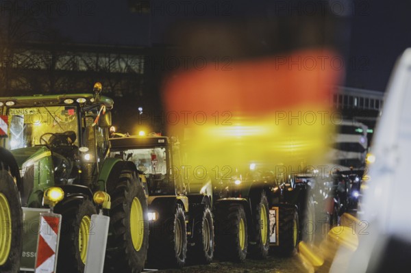 Road blockades in the centre of Berlin, taken as part of the farmers' protests in Berlin, 15.01.2024. 10, 000 participants are expected on Monday as part of the farmers' protest week. Among other things, they are protesting against the sp