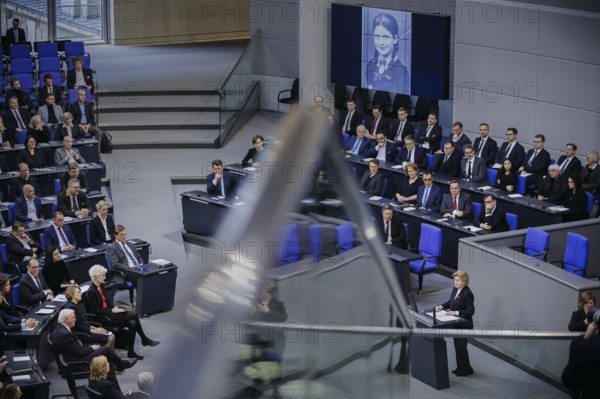 Eva Szepesi speaks in the plenary of the German Bundestag on Holocaust Remembrance Day. Berlin, 31.01.2024