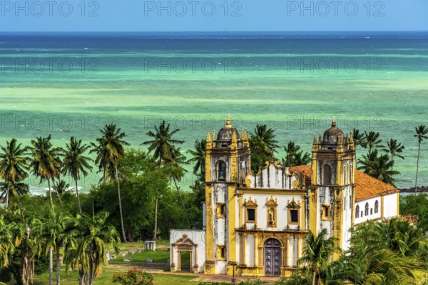 Baroque historic church in the old city of Olinda in the state of Pernambuco, Brazil, Olinda, Pernambuco, Brazil, South America