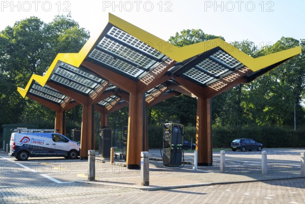 Fastned Charging Station for electric vehicles, Martlesham Park and Ride, Suffolk, England, UK