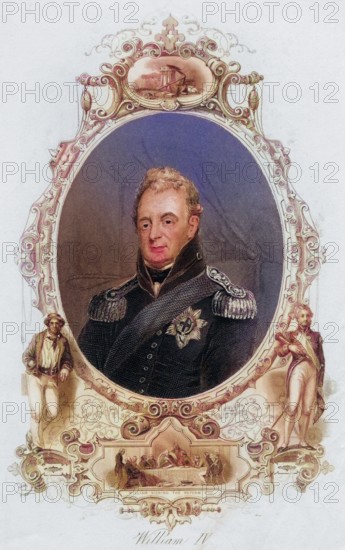 William IV. 1765-1837, King of Great Britain and Ireland and King of Hanover 1830-1837, 19th century print, Historical, digitally restored reproduction from a 19th century original, Record date not stated