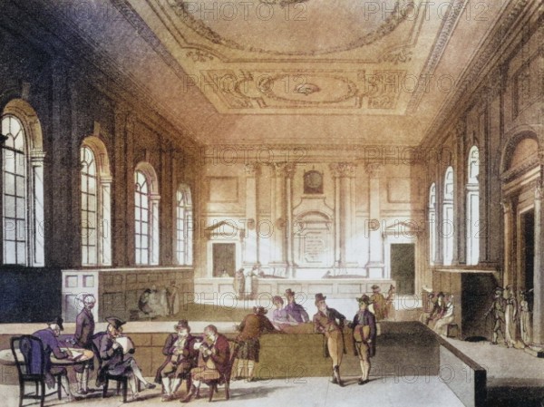 The South Sea House Threadneedle Street London England. From the book The Life of Charles Lamb Volume I by E V Lucas published 1905, Historic, digitally restored reproduction from a 19th century original, Record date not stated