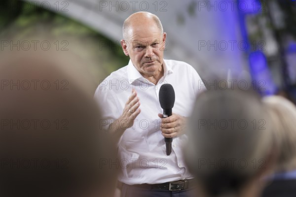 Olaf Scholz (Chancellor of the Federal Republic of Germany, SPD) at the Chancellor's Meeting at ufaFabrik in Berlin on 4 September 2024