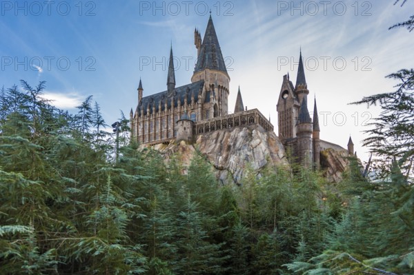 Hogwarts Castle in The Wizarding World of Harry Potter at Universal Studios Islands of Adventure in Orlando, Florida, USA, North America