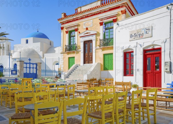 Chora central square, Chora, Serifos Island, Cyclades Islands, Greece, Europe