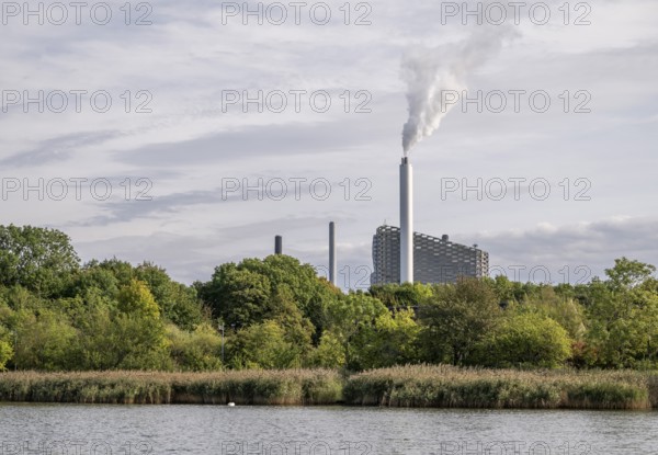 CopenHill or Amager Bakke waste incineration plant with ski slope and T-bar lift on the roof, client Amager Resource Centre ARC Copenhagen, Denmark, Europe