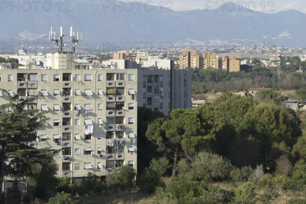 Housing estates on the outskirts of Rome, east of the Tiburtiono district, Italy, Europe