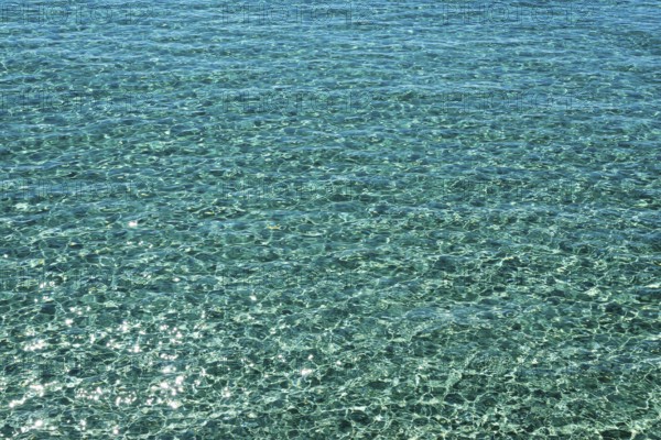 Water surface with waves at the Mediterranean Sea, Région Provence-Alpes-Côte d'Azur, France, Europe