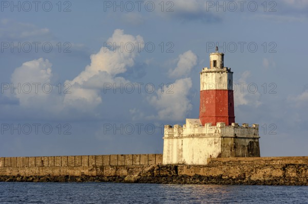 Old lighthouse at the entrance to the port of the city of Recife in Pernambuco