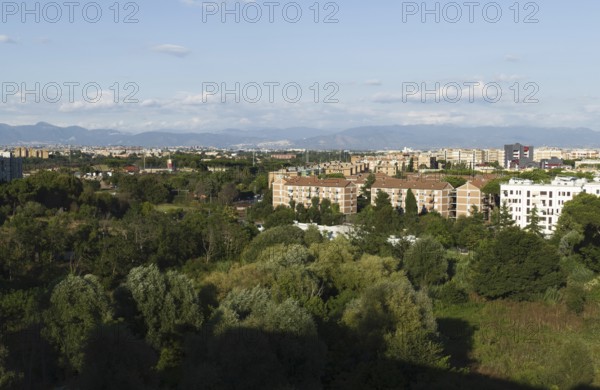 Housing estates on the outskirts of Rome, east of the Tiburtiono district, Italy, Europe