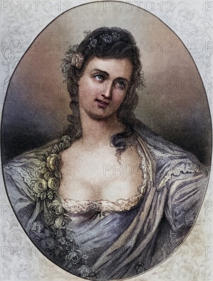 Madeleine-Sophie Arnould, also Magdeleine Arnould (born 13 February 1740 (2) in Paris, died 22 October 1802 or 1803) was a French opera singer (soprano) and salonniere of the Enlightenment, Historic, digitally restored reproduction from a 19th century original, Record date not stated