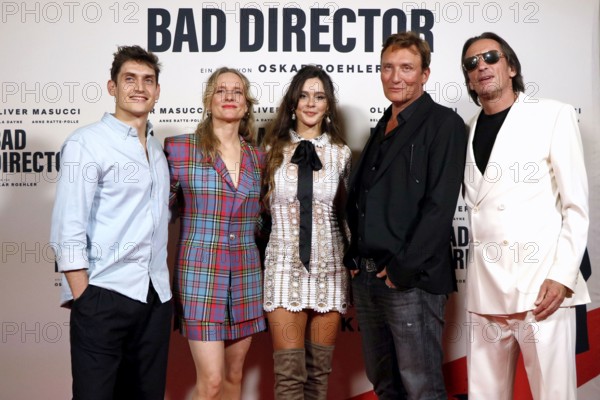 Elie Kämpfen, Anne Ratte-Polle, Bella Dayne, Oliver Masucci and Oskar Röhler at the Berlin premiere of Bad Director at Babylon Kino in Berlin on 7 May 2024