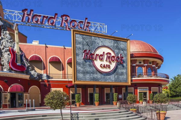 Entrance to the Hard Rock Café at Universal's City Walk in Universal Studios, Orlando, Florida, USA, North America