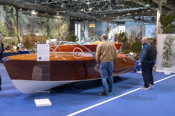 Motorboats at BOOT 2024, the world's largest yacht and water sports trade fair in Düsseldorf, North Rhine-Westphalia, Germany, Europe