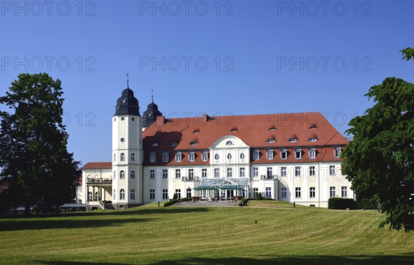 Europe, Germany, Mecklenburg-Western Pomerania, Göhren-Lebbin, Schloss Fleesensee, also Schloss Blücher, Schlosshotel, Göhren-Lebbin, Mecklenburg-Western Pomerania, Germany, Europe