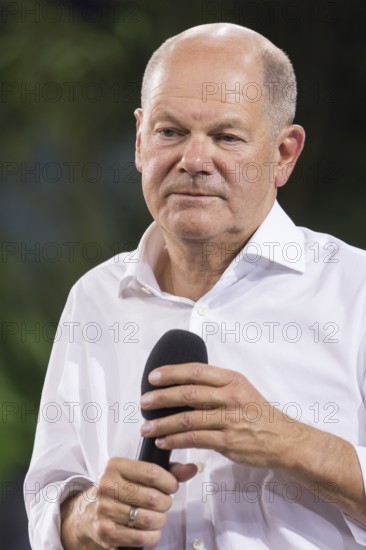 Olaf Scholz (Chancellor of the Federal Republic of Germany, SPD) at the Chancellor's Meeting at ufaFabrik in Berlin on 4 September 2024