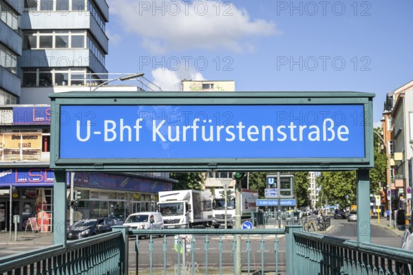 Underground station Kurfürstenstraße, Schöneberg, Tempelhof-Schöneberg, Berlin, Germany, Europe