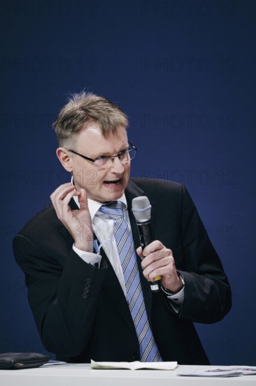 Stefan Kooths, German economist, recorded at the event, Wir hören zu | Gipfel der CDU/CSU-Fraktion I Wirtschaftswende für Deutschland in the German Bundestag in Berlin, 1 February 2024