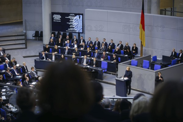 Bärbel Bas (SPD), President of the Bundestag, speaks in the plenary of the German Bundestag on Holocaust Remembrance Day. Berlin, 31.01.2024