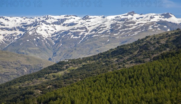 Landscape of Sierra Nevada Mountains in the High Alpujarras, near Capileira, Granada Province, Spain, Europe