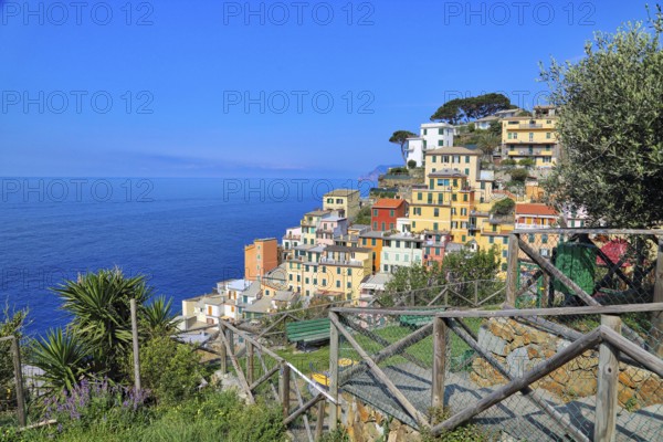 Italy, Scenic Riomaggiore colorful streets, Europe