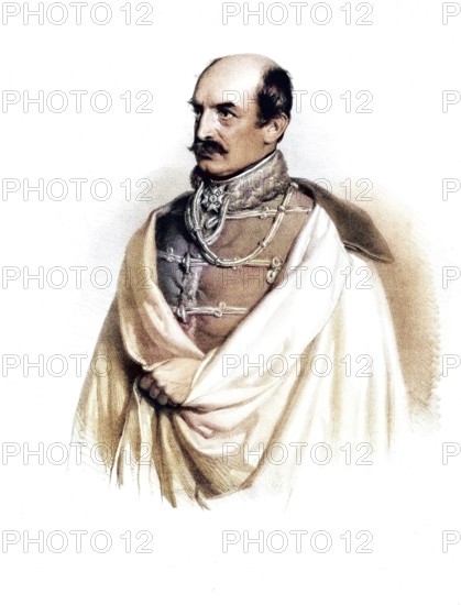 Joseph Jelacic von Bužim (1801-1859), Ban of Croatia and Slavonia, k. k. Feldzeugmeister, Commander of the Order of Martia Theresa, Historical, digitally restored reproduction from a 19th century original, Record date not stated