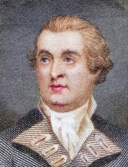 Admiral Mariot Arbuthnot, 1711 to 1794, British admiral who commanded the North American station of the Royal Navy during the American War of Independence, digitally restored reproduction from a 19th century original, record date not stated