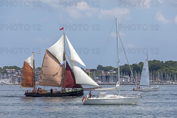 Sailing ship Seestern, sailing boats, Laboe, Kieler Woche, Kiel Fjord, Kiel, Schleswig-Holstein, Germany, Europe