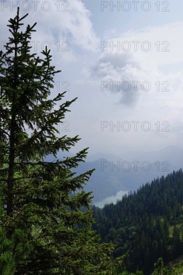 Mountain world at Walchensee, end of August, Bavaria, Germany, Europe