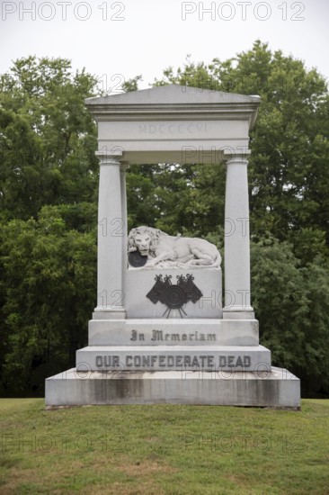 Higginsville, Missouri - The Confederate Cemetery at the Confederate Memorial State Historic Site. After the Civil War, the site was home to Confederate army veterans. The monument was erected in 1906 by the United Daughters of the Confederacy.