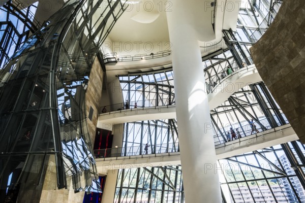 Guggenheim Museum, architect Frank Gehry, entrance hall, interior view, Bilbao, Basque Country, Spain, Europe