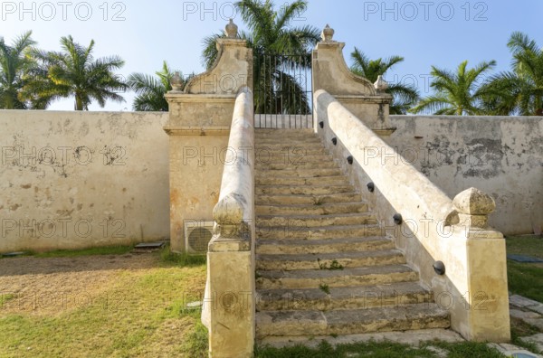 Spanish military colonial architecture of Baluarte de la Soledad, Campeche city, Campeche State, Mexico, Central America