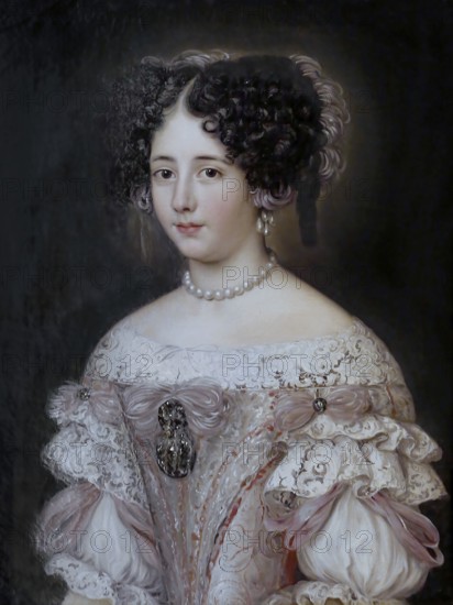 Maria Mancini, 28 August 1639, 11 May 1715, was one of the Mazarinettes and mistress of the French King Louis XIV, Historical, digitally restored reproduction of a 19th century original