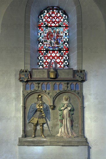 Double tomb of Friedrich von Sachsenhausen, around 1411, Basilka St., Kastor, Koblenz, Rhineland-Palatinate, Germany, Europe