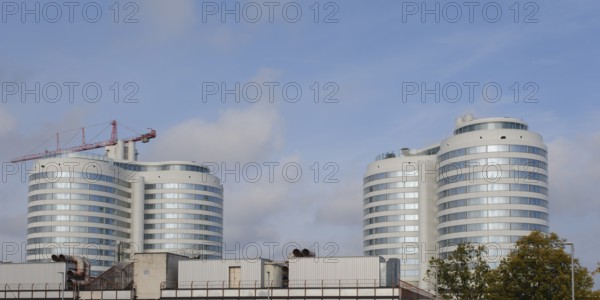 Towers of Münster University Hospital, UKM, Münster, Westphalia, North Rhine-Westphalia, Germany, Europe